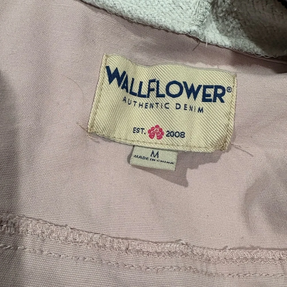 Wallflower Women's Pink and Gray Jean Jacket - Picture 2 of 6